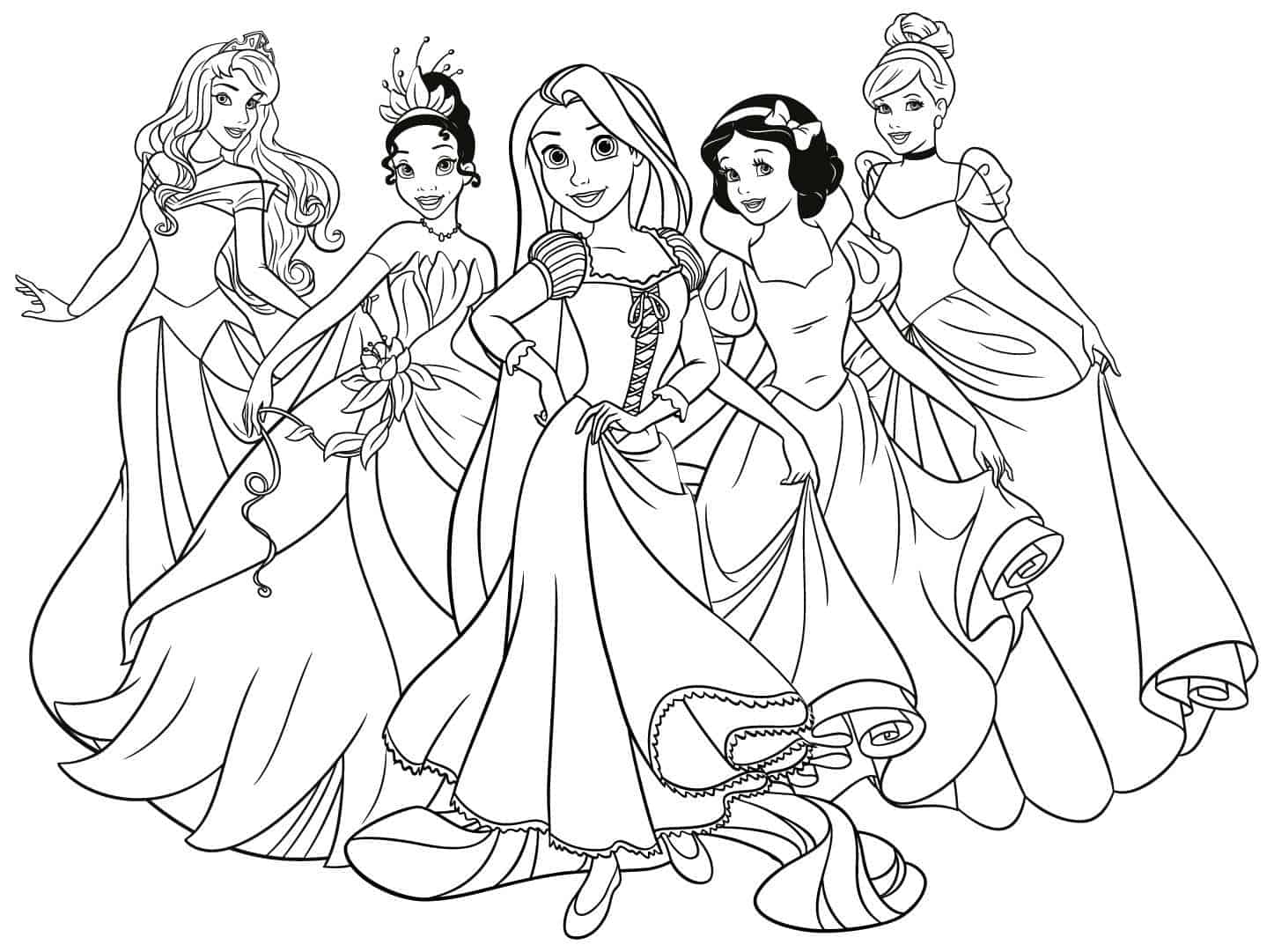 Desenhos de princesas para colorir - Blog Ana Giovanna